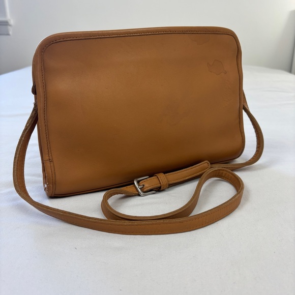 Vintage Coach Camel Brown Leather Crossbody Purse with Tag USA AS IS - Picture 2 of 16